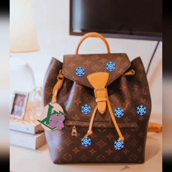 Genuine Vachetta Leather Monogram Backpack - Picture 2 of 4